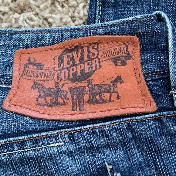 LEVI's Copper 1873 denim jeans 100% cotton button fly 25x32 - Picture 10 of 16